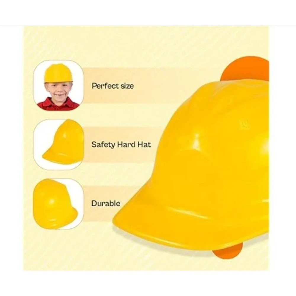 24-Pack Child Construction Hats by Funny Party Hats - Soft Plastic Helmets